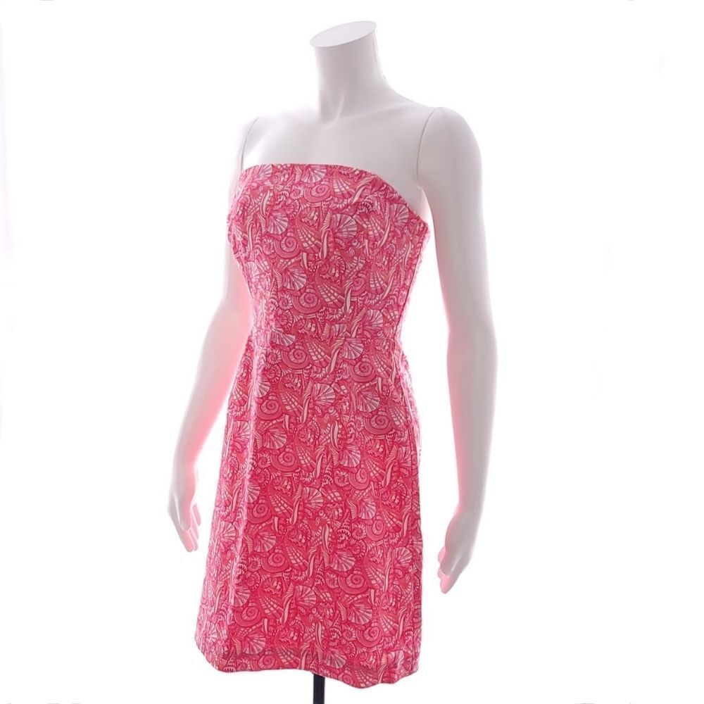 Vineyard Vines Women's Size 2 Strapless Pink Shells Dress